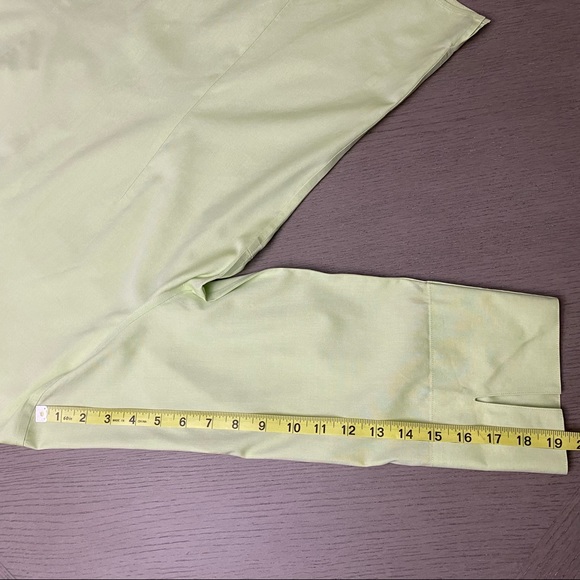 NWT Lands End No Iron Pinpoint Oxford Vibrant Lime Size 16 Button Down Shirt - Picture 10 of 13